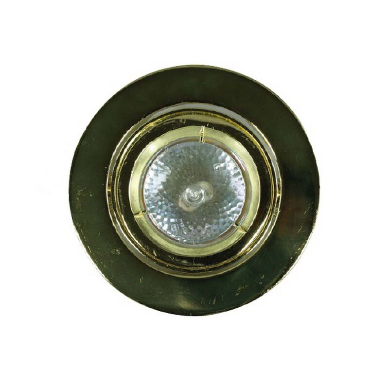 4 Inch 12V Round Ceiling Light with Metal, Antique Brass - Benzara