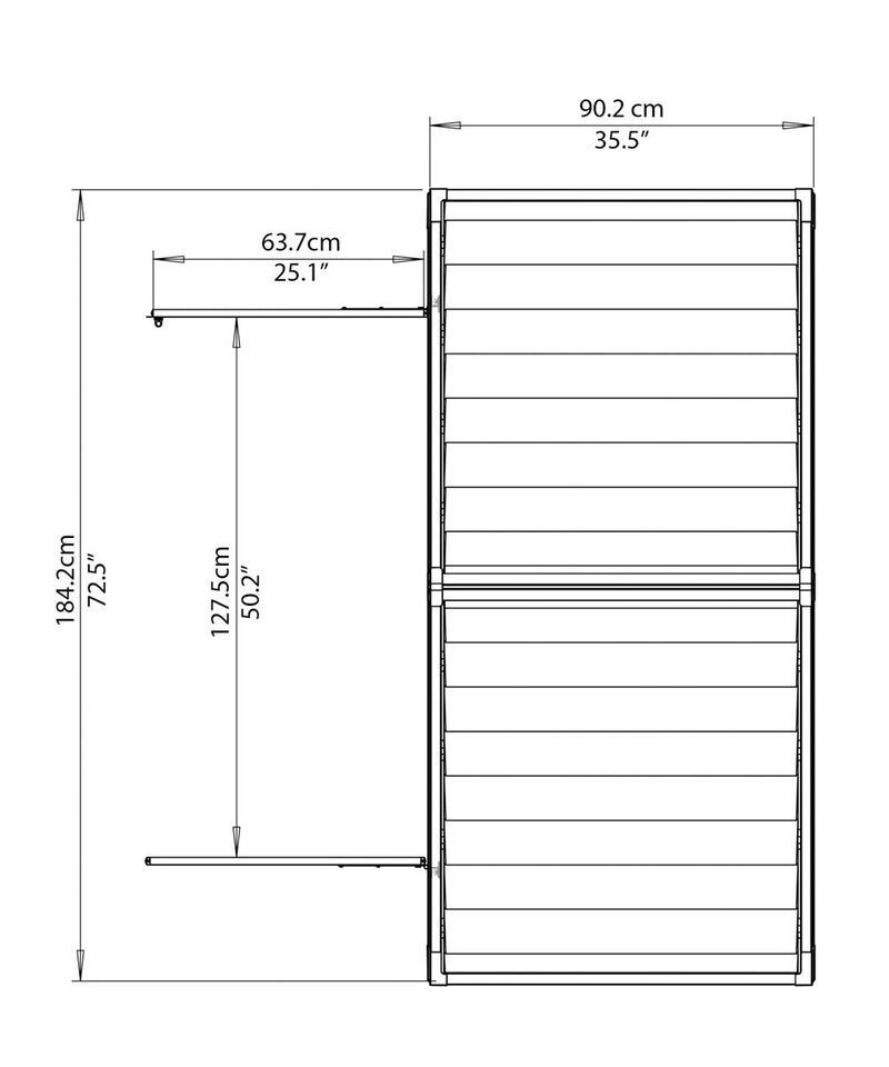 Palram - Canopia SkyLight 6' x 3' Shed - Gray