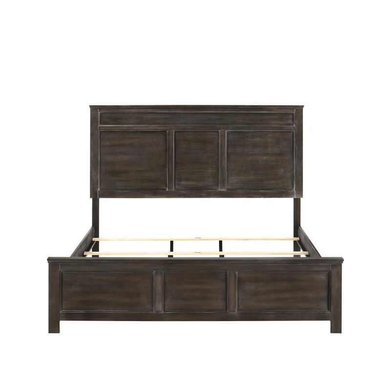 New Classic Furniture Furniture Andover Traditional King Wood Bed in Nutmeg