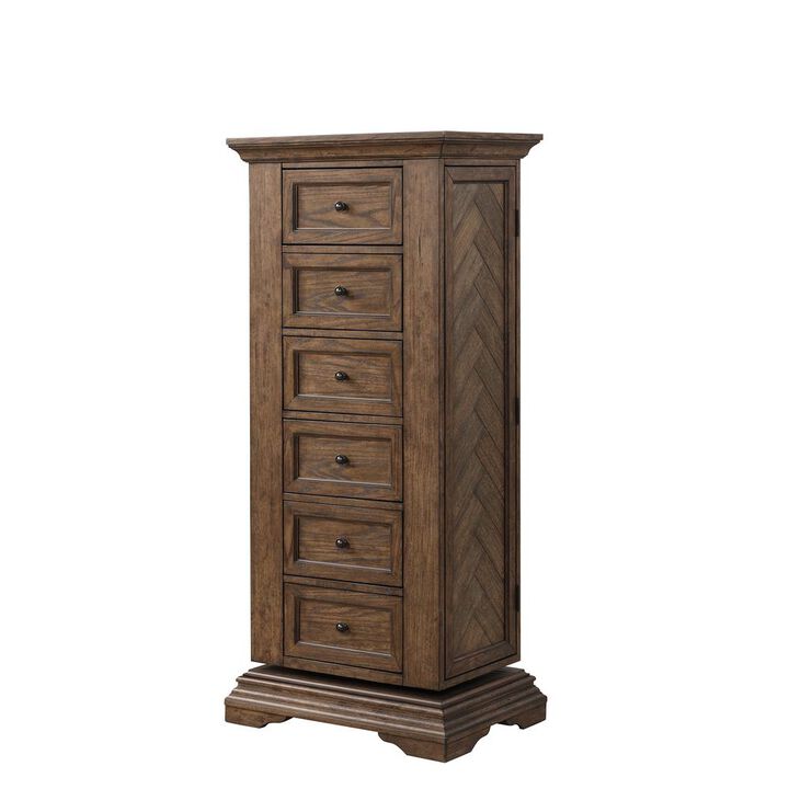 New Classic Furniture Furniture Mar Vista Solid Wood Swivel Lingerie Chest in Walnut