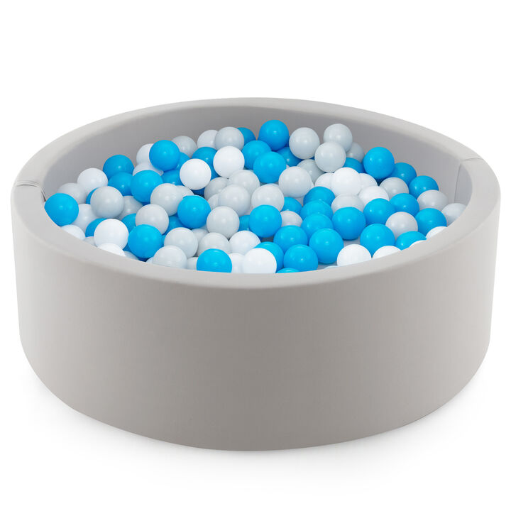 Kiddie Baby Playpen with 200 Ocean Balls and Storage Bag-Grey