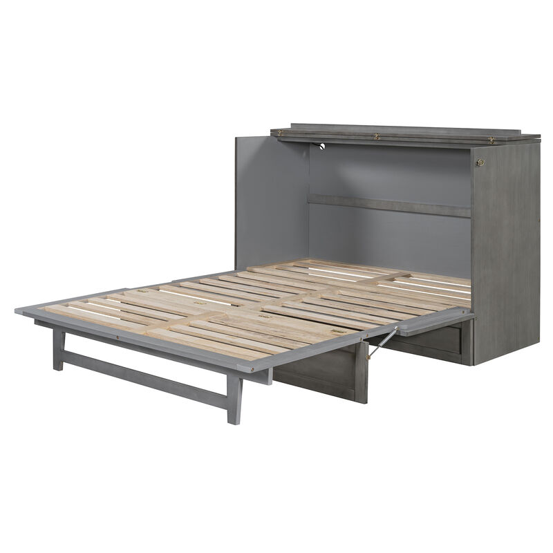 Merax Murphy Bed with Drawer and USB Ports