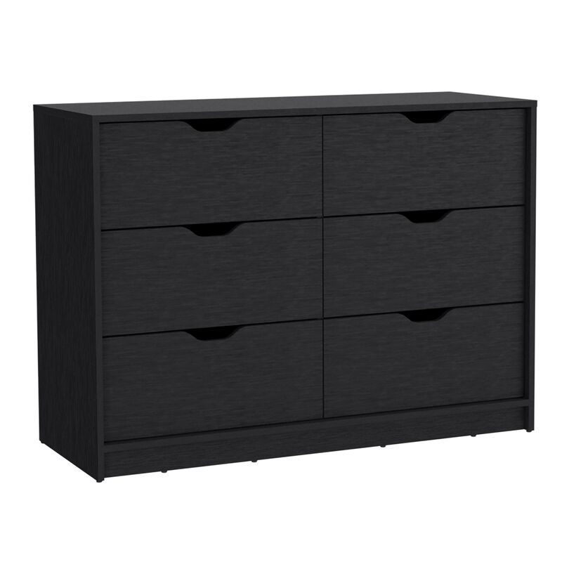 Bennett 2 Piece Bedroom Set, Nightstand + Dresser, Black