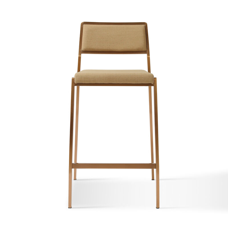 Gale Black Performance Vegan Leather Stackable Stool - Set of 2
