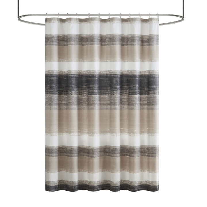Gracie Mills Ianne Classic Stripe Print Shower Curtain