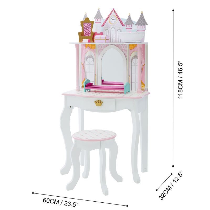 Fantasy Fields - Dreamland Castle Play Vanity Set - White / Pink