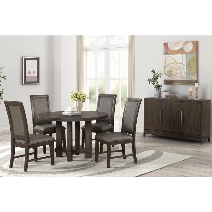 New Classic Furniture Cityscape Dining Chair-Walnut (Set of 2)