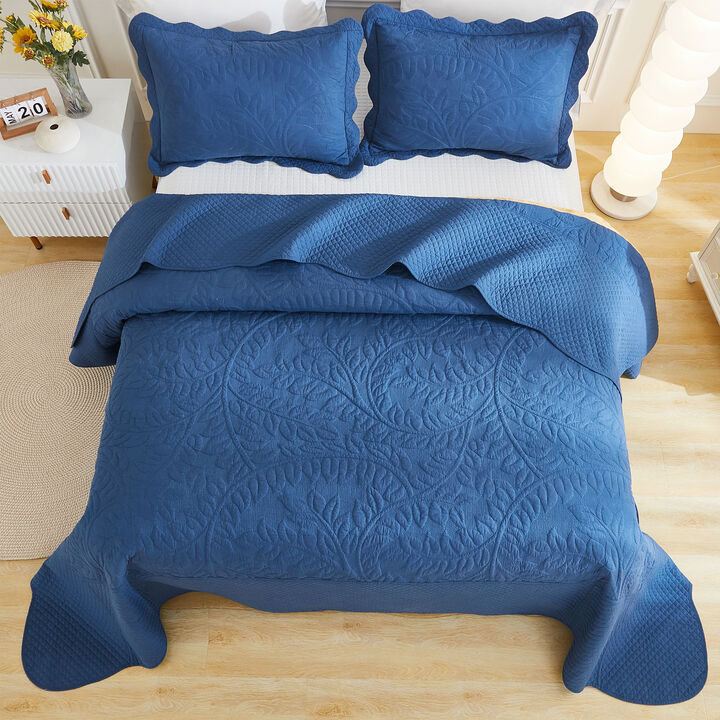 MarCielo 100% Cotton Oversized Bedspread Quilt Set T