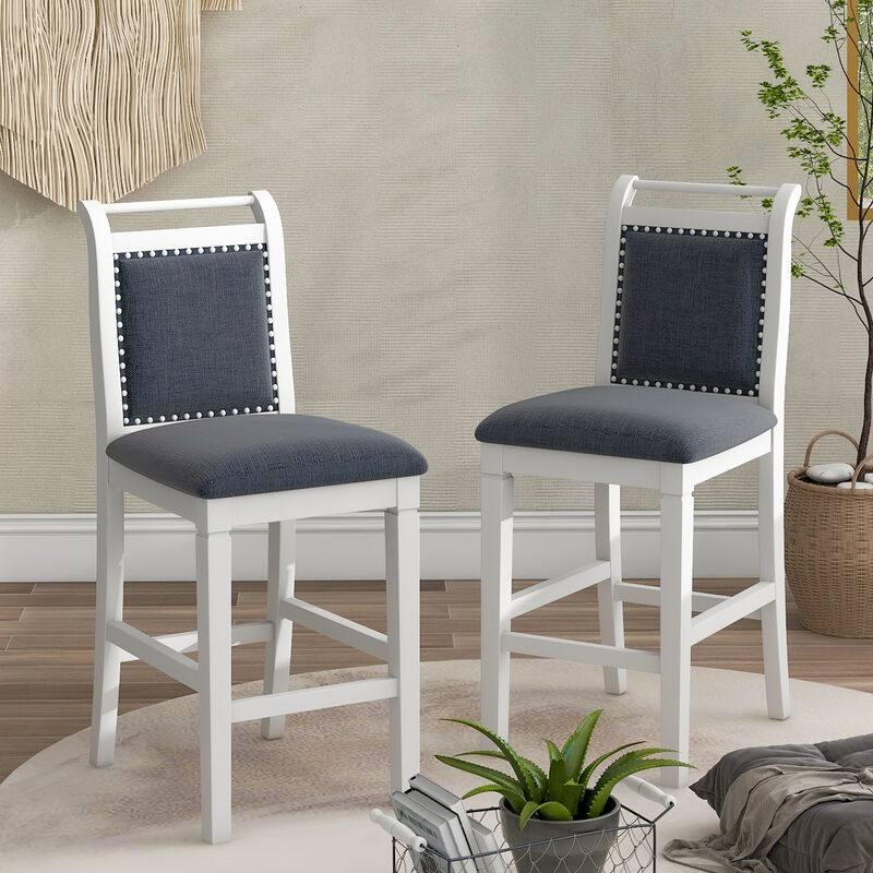 Merax  3-Piece Wood Counter Height Drop Leaf Dining Table Set