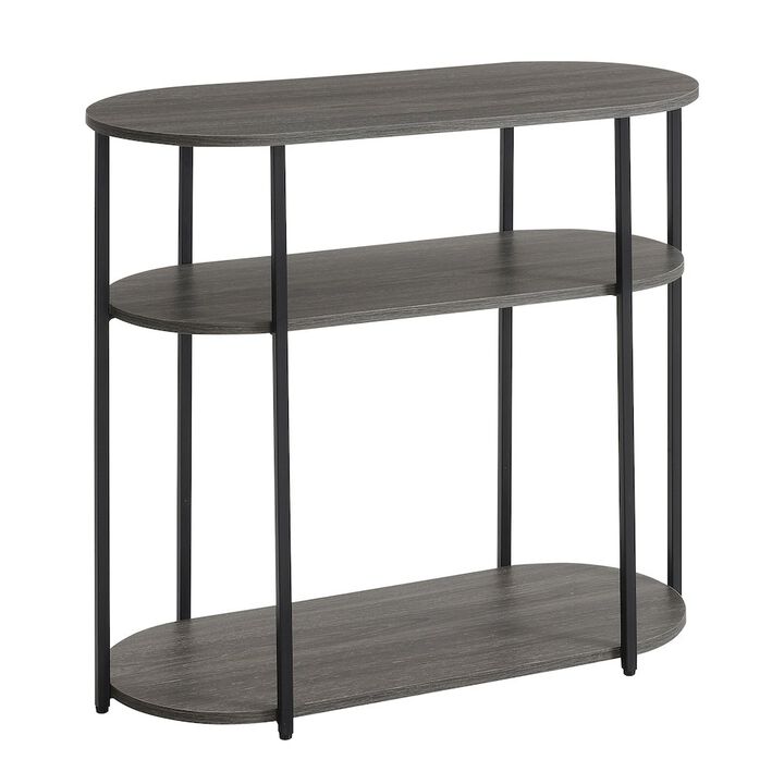 Convenience Concepts Designs2Go Simon 3 Tier Oval Entryway Hall Table