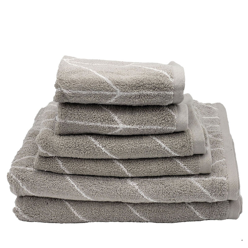 Knightsbridge Luxurious 6 Pieces Yarn Dyed Jacquard All Season Towel