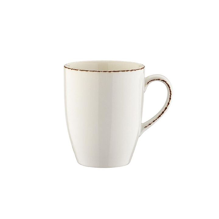 Retro dia.3.25" h:4.25" 11 oz. Round Decorated Porcelain Mug (Set of 4)