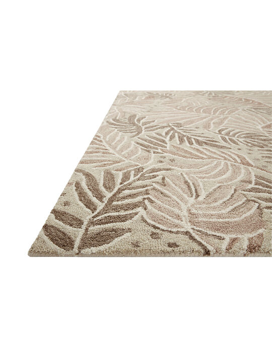 Cura CUR01 Natural/Blush 18" x 18" Sample Rug