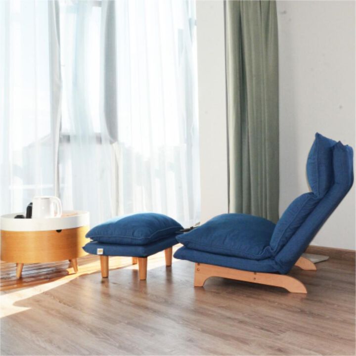 Lazy Sofa Balcony Leisure Chair Bedroom Sofa Chair Foldable Reclining Chair Leisure Single Sofa Functional Chair