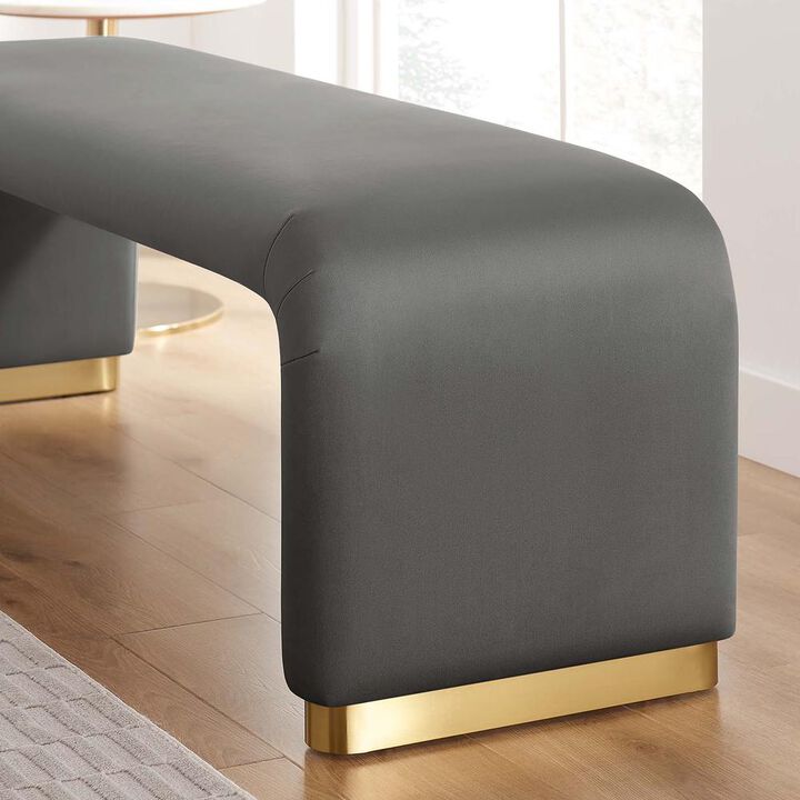 Modway Koda Performance Velvet Waterfall Long Bench
