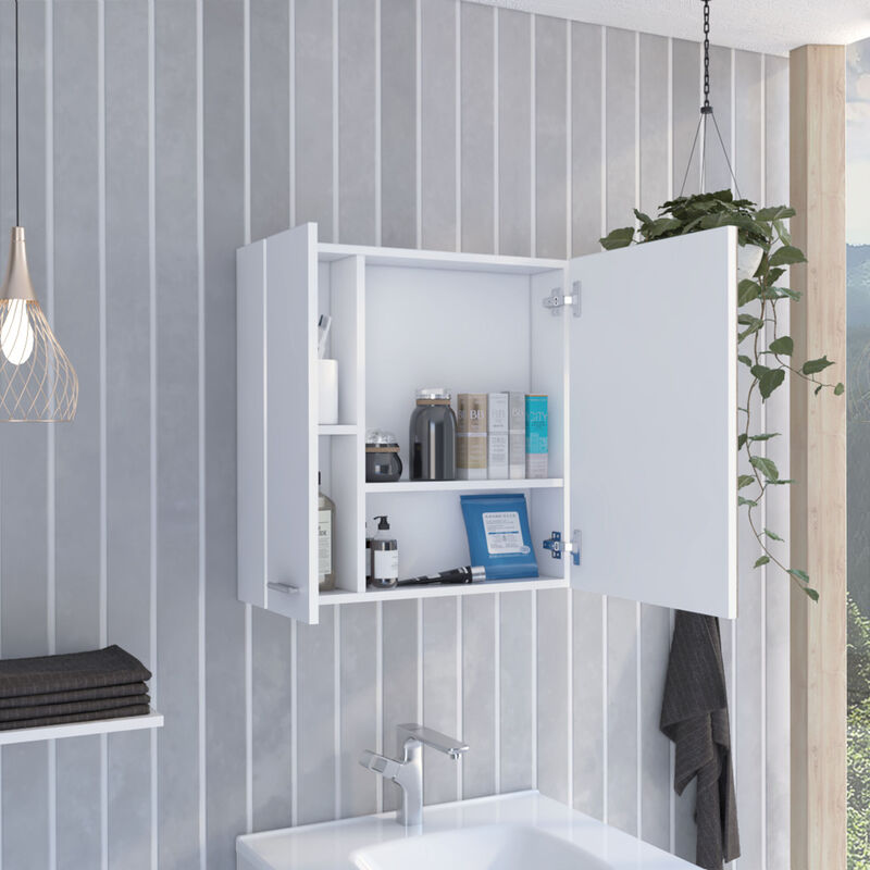 Crawford 4-Shelf Medicine Cabinet White