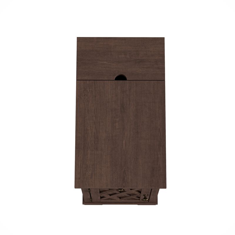 FESTIVO Classic Charging End Table w/ USB Ports & Storage