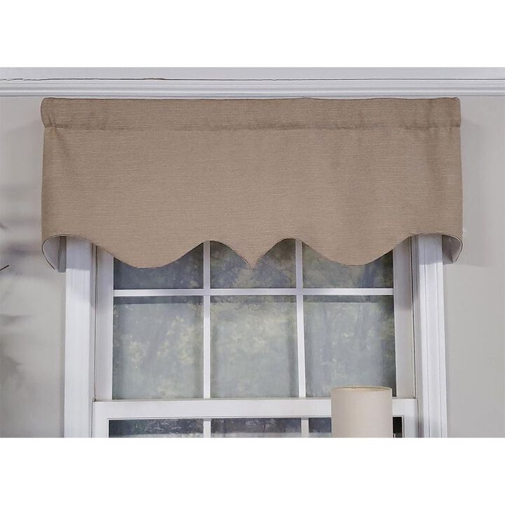 RLF Home Luxurious Modern Design Classic Soft Rayon Regal Style Window Valance 50" x 17" Off White