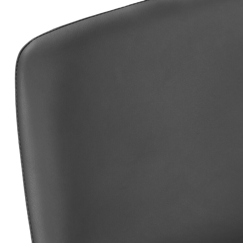 Monarch Specialties Office Chair, Bar Height, Standing, Computer Desk, Work, Pu Leather Look, Metal, Contemporary, Modern