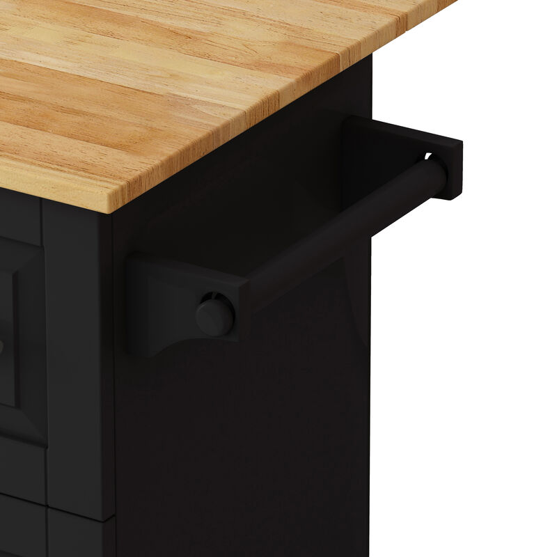 Streamdale Kitchen Island Cart with Storage Drawers & Cabinet