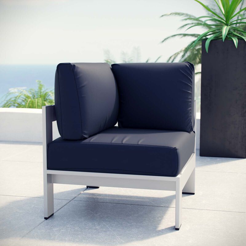 Modway - Shore Outdoor Patio Aluminum Corner Sofa