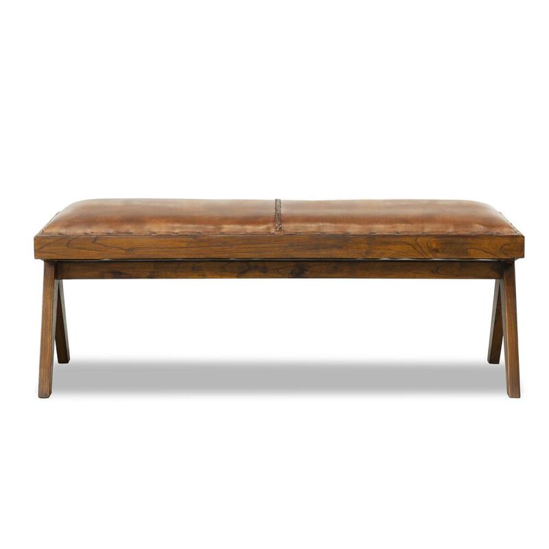 Ashcroft Furniture Co Chad Leather Bench
