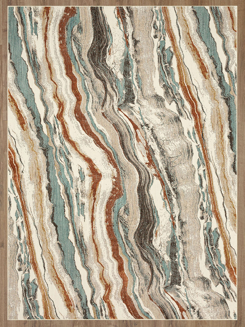 Soiree Pearl River Alabaster 5' 3" x 7' 10" Rug