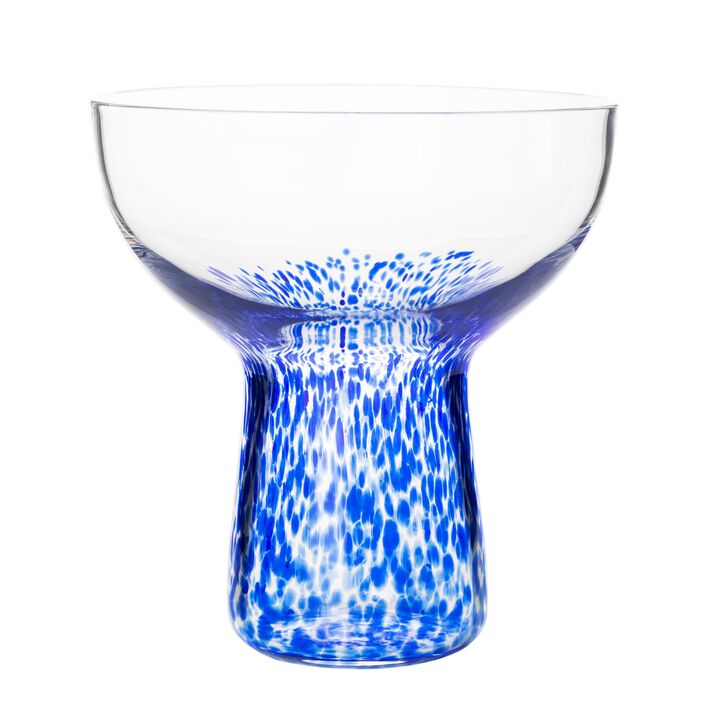 Dottie Clear Orange Dots Cocktail Glass - Set of 4
