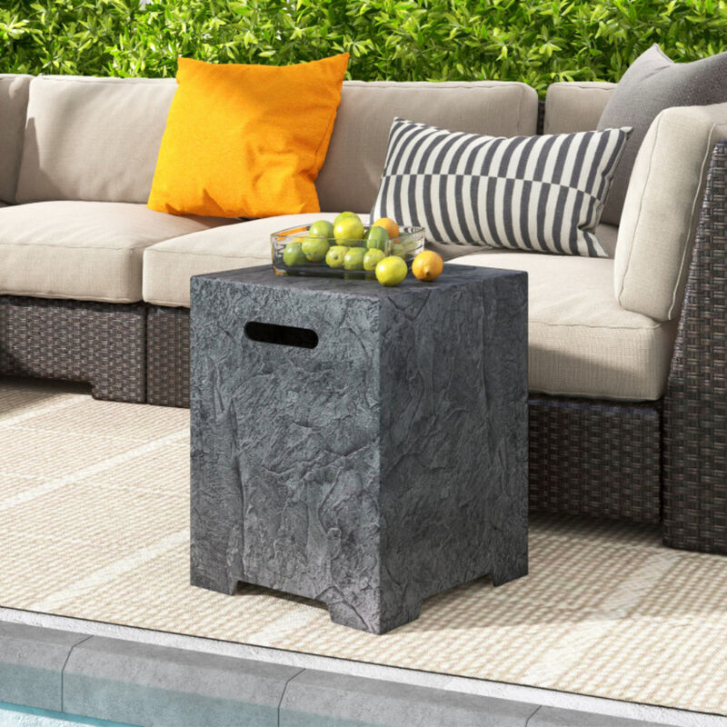 50 000 BTU Fire Pit Table Set with Hideaway Tank Holder and Lava Rocks