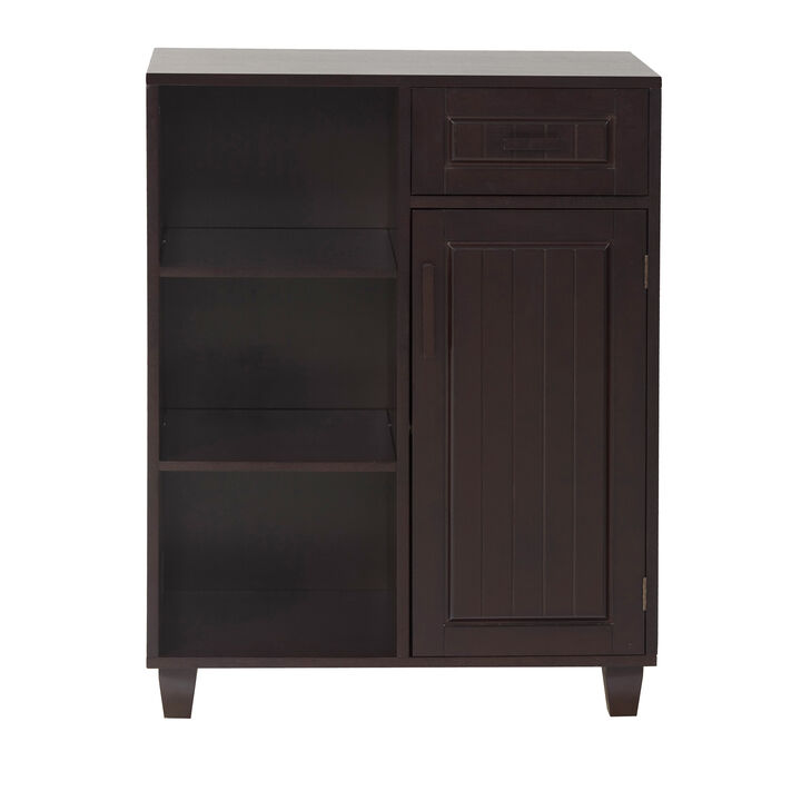 Teamson Home Catalina Wooden Floor Cabinet with Storage Drawer, Espresso