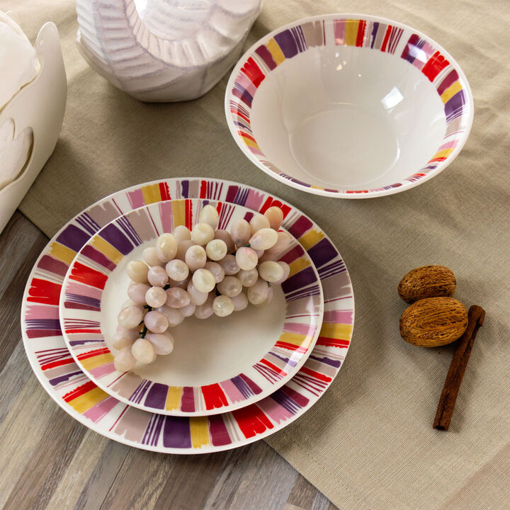 Gibson Home Orleans 12 Piece Ceramic Dinnerware Set