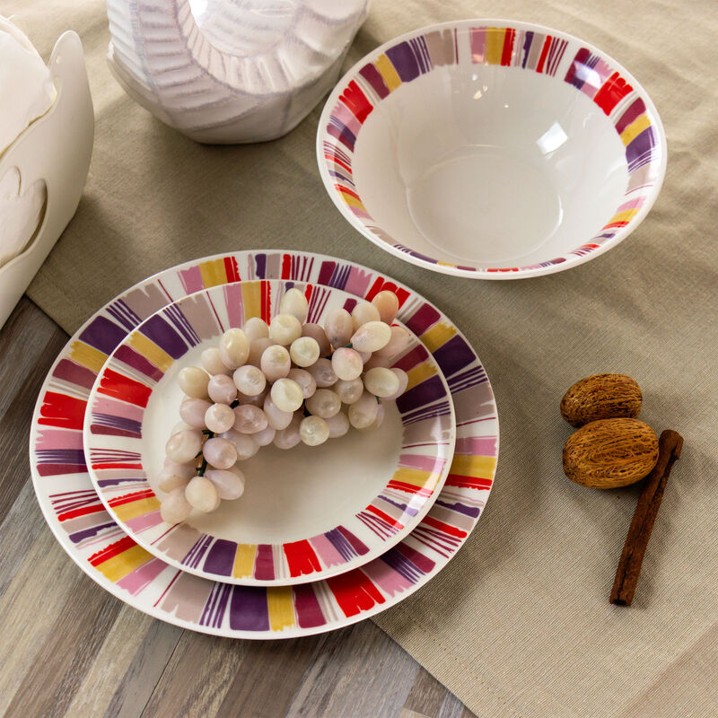 Gibson Home Orleans 12 Piece Ceramic Dinnerware Set