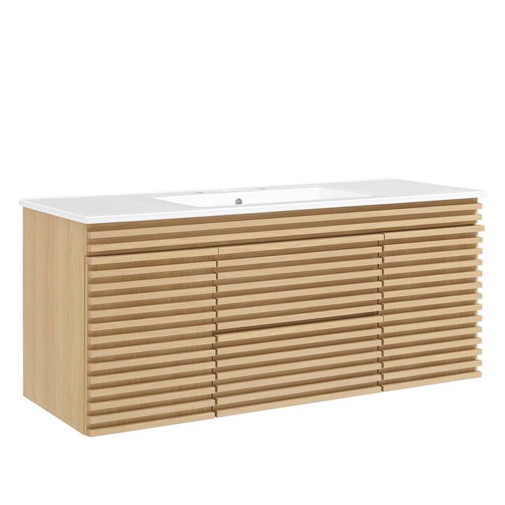 Modway Render 48 Wall-Mount Bathroom Vanity