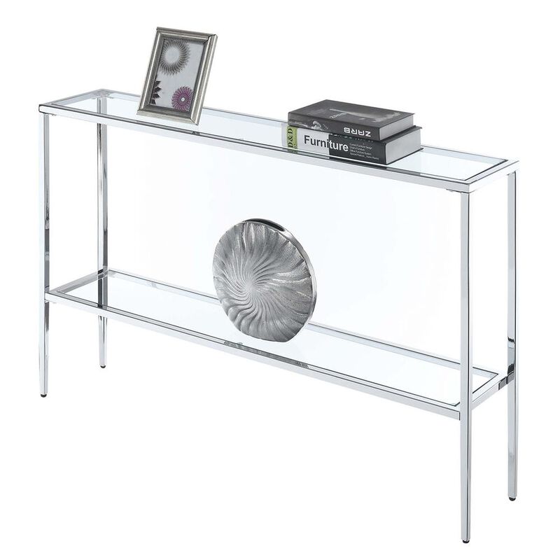 Convenience Concepts Nadia Chrome Console Table