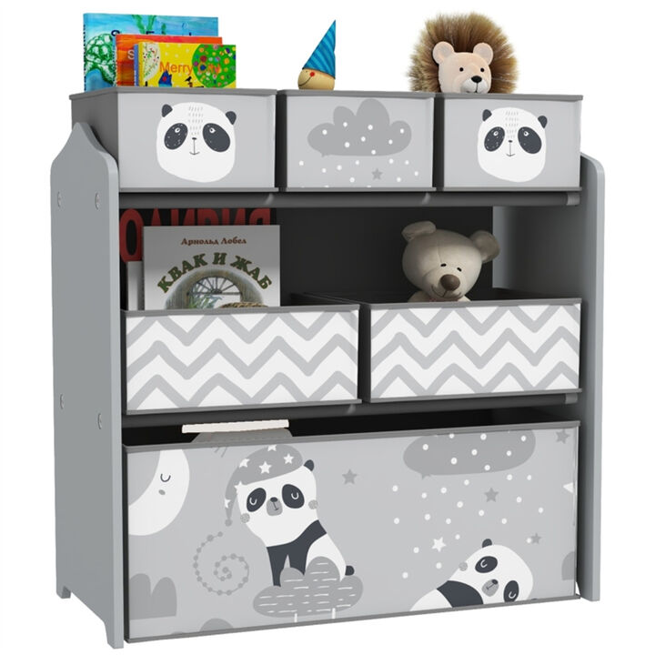 Toy Organizer with Storage Box Kids' Storage Shelf for Toys, Books & Clothes