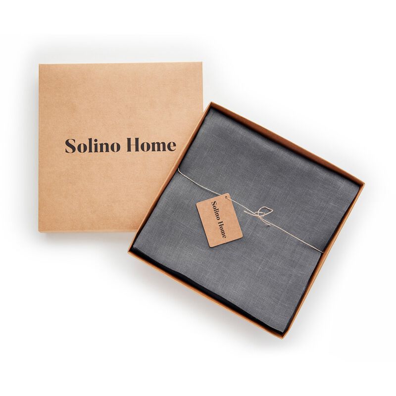 Solino Home 100% Pure Linen Sheer Curtain for Thanksgiving, Christmas