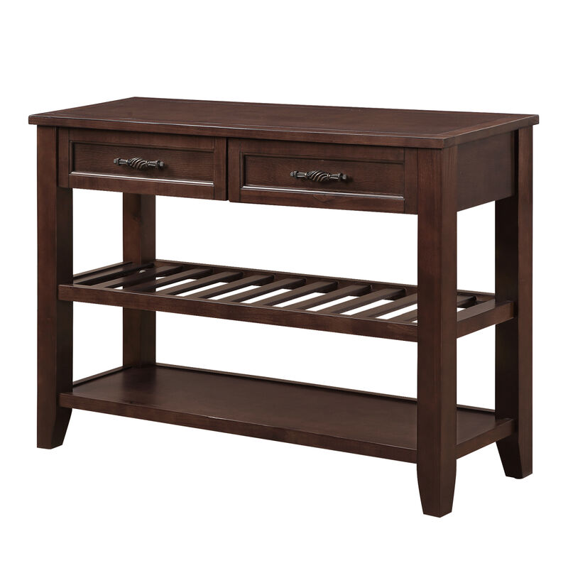 Mid-Century Style Solid Wood Console Sofa Table