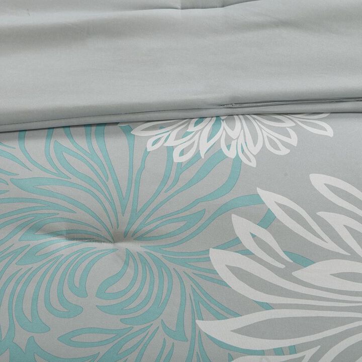 Belen Kox Maible Aqua 9-Piece Microfiber Comforter and Sheet Set, Belen Kox