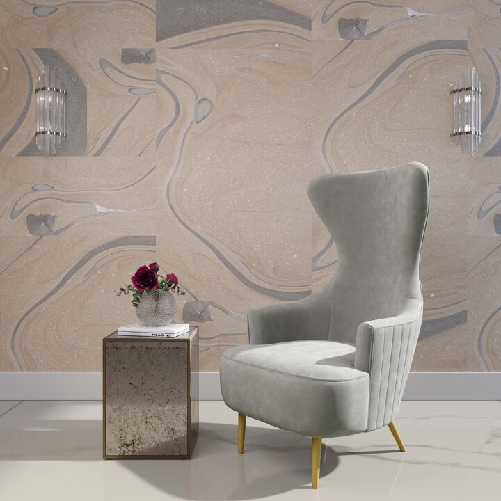 Julia Velvet Channel Tufted Wingback Chair by Inspire Me Home Decor