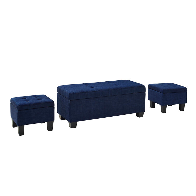 Everett 3 Piece Storage Ottoman