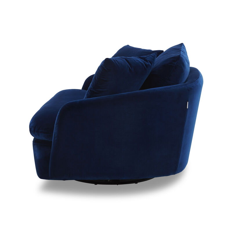 Velvet Swivel Chair - Falkirk Royal Blue