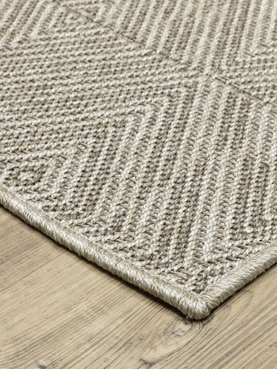 Caicos 1'10" x 7'6" Grey Rug