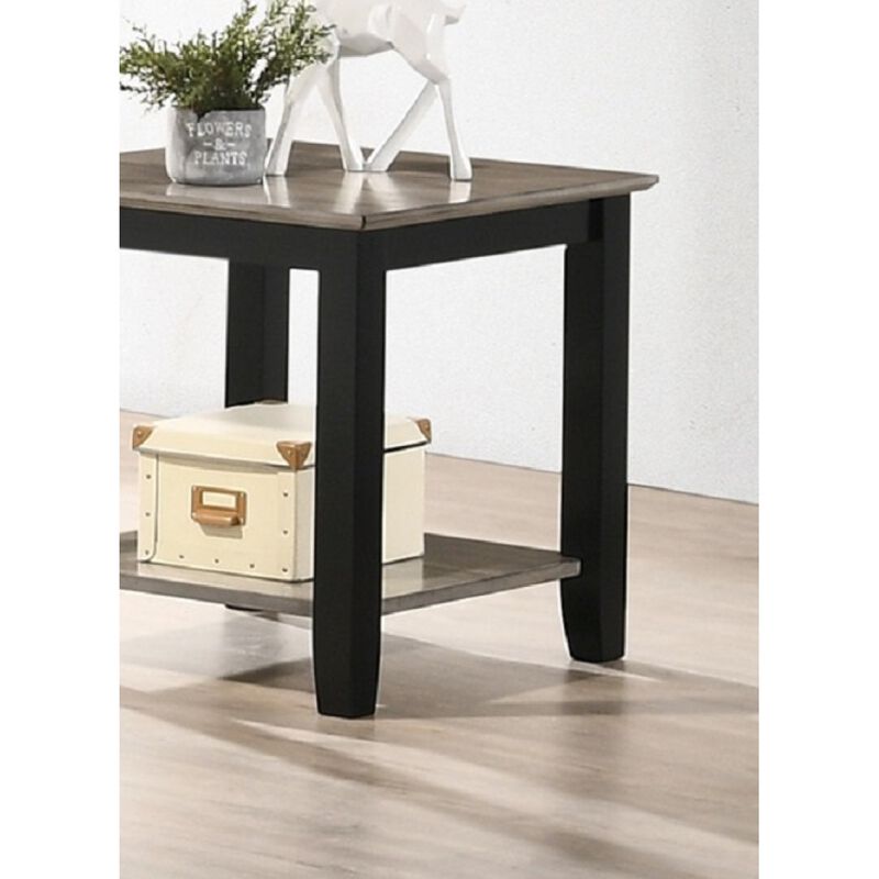 Simple Modern Look Wooden 1 Piece End Table Living Room Sofa Side Table Solid Rubberwood
