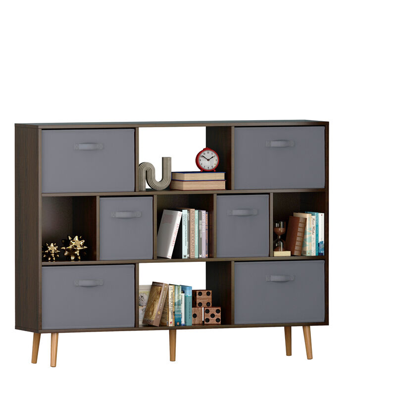 Bookshelf Modern & Functional Bookcase for Home, Office & Living Room Organization