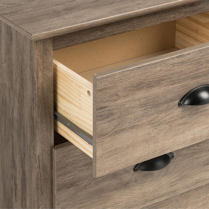 Prepac Salt Spring Tall 6-Drawer Chest, Drifted Gray