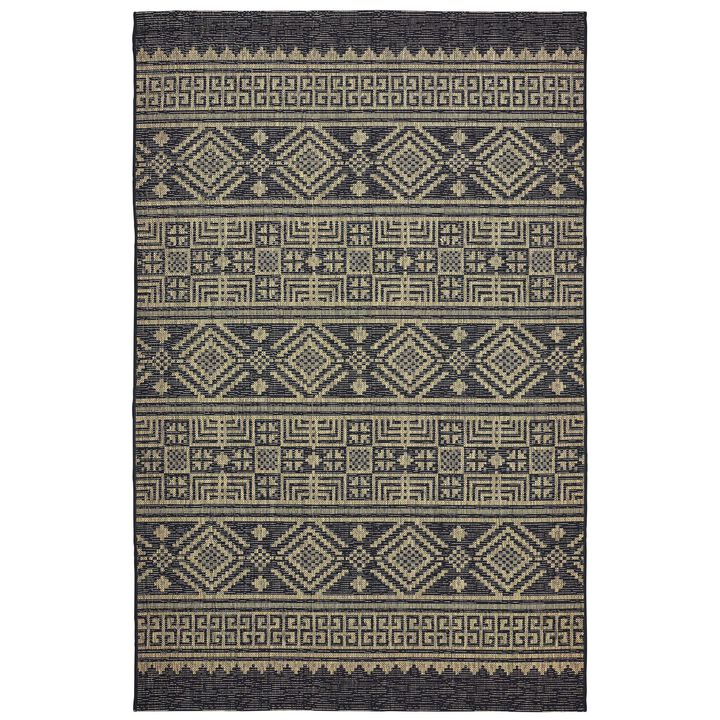 Geometric Rectangular Outdoor Area Throw Rug