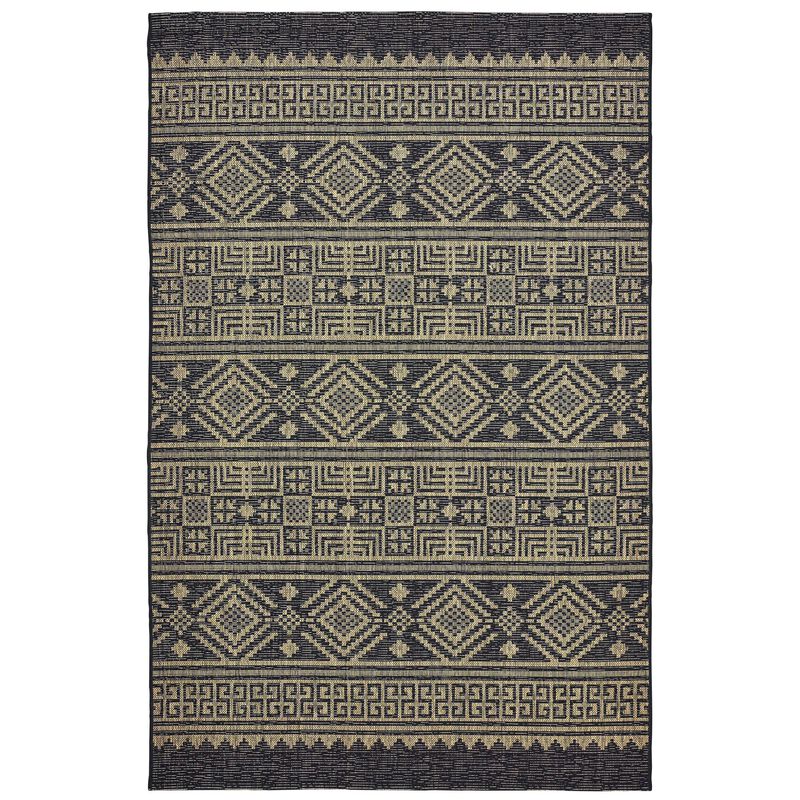 Geometric Rectangular Outdoor Area Throw Rug