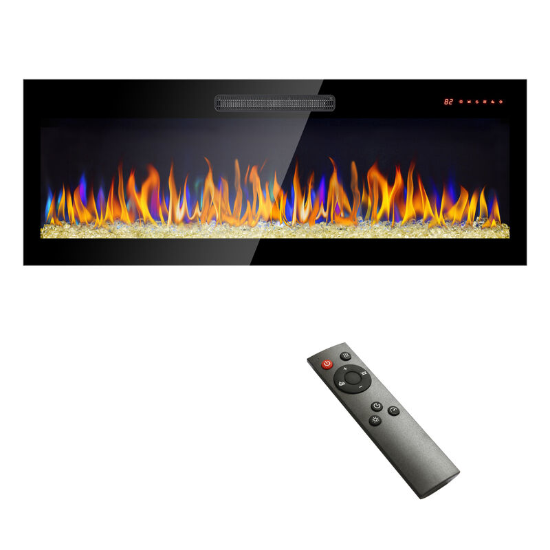 Streamdale 50" Electric Fireplace with Remote & Multi Color Flame