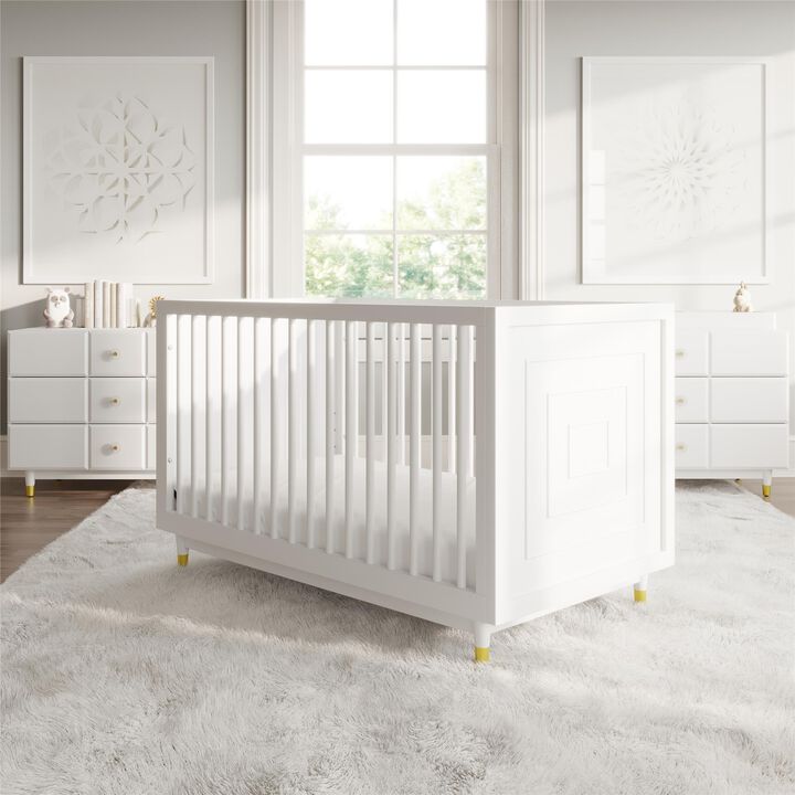 Aviary 3-in-1 Crib with Adjustable Mattress Height, White