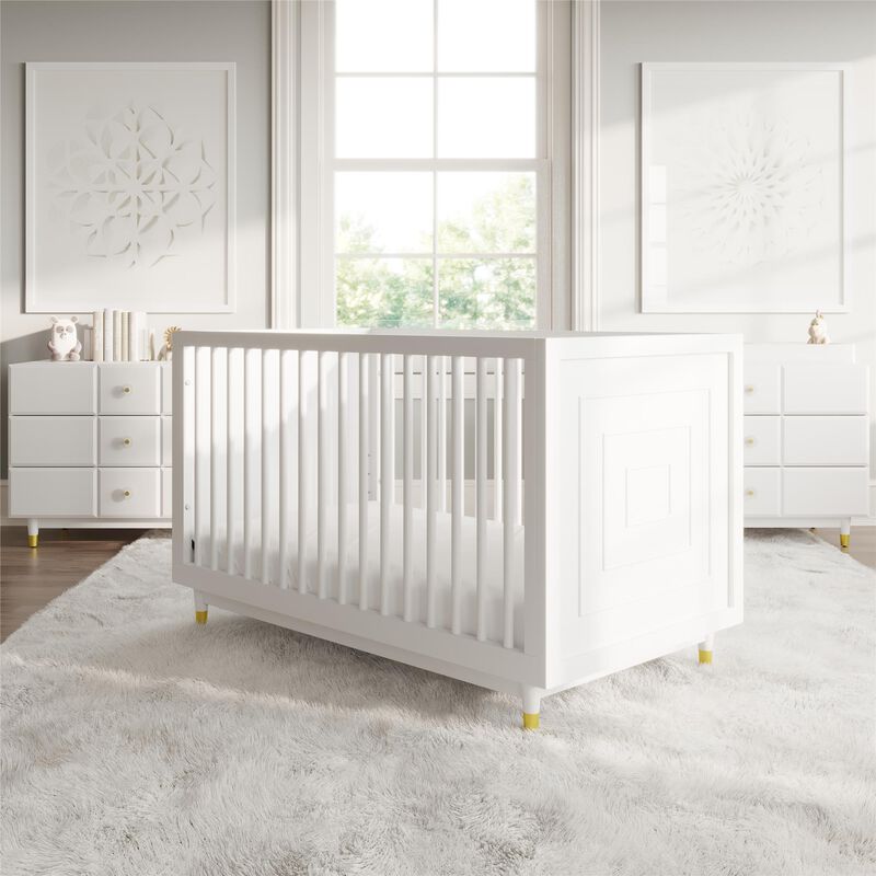 Aviary 3-in-1 Crib with Adjustable Mattress Height, White